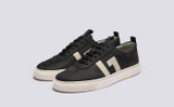 Sneaker 67 | Mens Sneakers in Black and Off White | Grenson - Main View