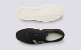 Sneaker 67 | Mens Sneakers in Black and Off White | Grenson - Top and Sole View