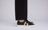 Sneaker 67 | Mens Sneakers in Black and Off White | Grenson - Lifestyle View