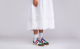 Sneaker 51 | Womens Trainers in White with Multi Suede | Grenson - Lifestyle View