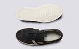 Sneaker 67 | Womens Sneakers in Black and Off White | Grenson - Top and Sole View