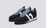 Sneaker 51 | Womens Trainers in Blue Multi Suede | Grenson - Main View