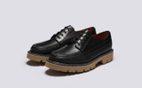 Miller | Mens Derby Shoes in Black Leather | Grenson - Main View