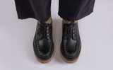 Miller | Mens Derby Shoes in Black Leather | Grenson - Lifestyle View