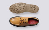 Miller | Mens Derby Shoes in Tan Leather | Grenson - Top and Sole View