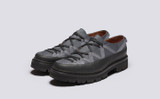 Samson | Mens Hiker Shoes in Grey Canvas | Grenson - Main View