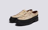 Samson | Mens Hiker Shoes in Khaki Canvas | Grenson - Main View