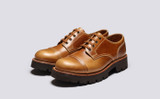 Keith | Mens Derby Shoes in Tan Gloss Leather | Grenson - Main View