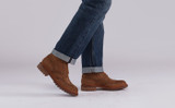 Fred | Mens Brogue Boots in Brown Nubuck | Grenson - Lifestyle View 2