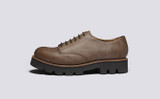 Callan | Mens Derby Shoes in Pecan Grain Leather | Grenson - Side View