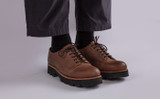 Callan | Mens Derby Shoes in Pecan Grain Leather | Grenson - Lifestyle View