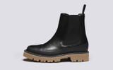 Carina | Womens Chelsea Boots in Black Leather | Grenson - Side View