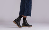 Katherine | Womens Boots in Black Leather | Grenson - Lifestyle View 2