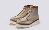 Anya | Womens Derby Boots in Beige Suede | Grenson - Main Vie