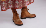 Fran | Womens Brogue Boots in Ginger Nubuck | Grenson - Lifestyle View