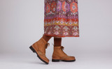 Fran | Womens Brogue Boots in Ginger Nubuck | Grenson - Lifestyle View 2