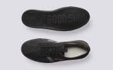 Sneaker 67 | Mens Sneakers in Black and Grey Nubuck | Grenson - Top and Sole View