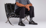 Sneaker 67 | Mens Sneakers in Black and Grey Nubuck | Grenson - Lifestyle View