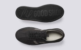 Sneaker 67 | Womens Sneakers in Black and Grey Nubuck | Grenson - Top and Sole View