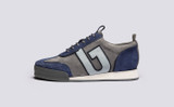 Sneaker 51 + | Womens Trainers in Grey and Blue Suede | Grenson - Side View