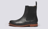 Milly | Womens Chelsea Boots in Black Nubuck | Grenson - Side View