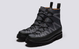 Seeley | Mens Hiker Boots in Grey Canvas | Grenson - Main View