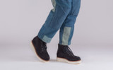 Asa | Mens Derby Boots in Navy Suede | Grenson - Lifestyle View 2
