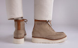 Asa | Mens Derby Boots in Beige Suede | Grenson - Lifestyle View 2