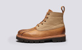 Spike | Mens Boots in Ginger Canvas and Nubuck | Grenson - Side View