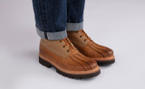 Spike | Mens Boots in Ginger Canvas and Nubuck | Grenson - Lifestyle View