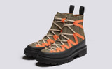 Jeanette | Womens Hiker Boots in Khaki Canvas | Grenson - Main View