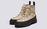 Jeanette | Womens Hiker Boots in Beige Canvas | Grenson - Main View