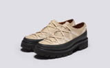 Jocelyn | Womens Hiker Shoes in Beige Canvas | Grenson - Main View