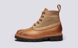 Stella | Womens Boots in Ginger Canvas and Nubuck | Grenson - Side View