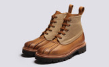 Stella | Womens Boots in Ginger Canvas and Nubuck | Grenson - Main View
