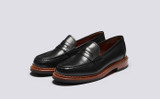 Rae | Womens Loafers in Black Leather | Grenson - Main View