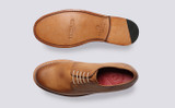 Evie | Womens Derby Shoes in Ginger Nubuck | Grenson - Top and Sole View
