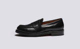 Susie | Womens Loafers in Black Leather | Grenson - Side View