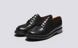 Caitlyn | Womens Derby Shoes in Black Leather | Grenson - Main View