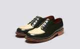 Caitlyn | Womens Derby Shoes in Green Gloss Leather | Grenson - Main View