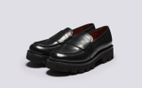 Susie | Womens Loafers in Black Leather Rubber Sole | Grenson - Main View