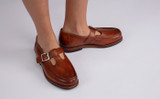 Mae | Womens Sandals in Tan Leather | Grenson - Lifestyle View