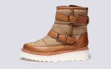 Skyler | Womens Boots in Ginger Canvas and Nubuck | Grenson - Side View