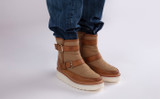 Skyler | Womens Boots in Ginger Canvas and Nubuck | Grenson - Lifesytle View