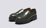 Susie | Womens Loafers in Green Gloss Rubber Sole | Grenson - Main View