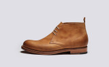 Chester | Mens Chukka Boots in Ginger Nubuck | Grenson - Side View