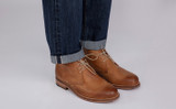 Chester | Mens Chukka Boots in Ginger Nubuck | Grenson - Lifestyle View