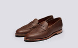Floyd | Mens Loafers in Brown Grain Leather | Grenson - Main View