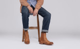 Milo | Mens Chelsea Boots in Ginger Nubuck | Grenson - Lifestyle View