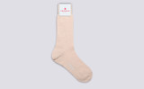 Womens Alpaca Sock | Cream Wool | Grenson - Full View